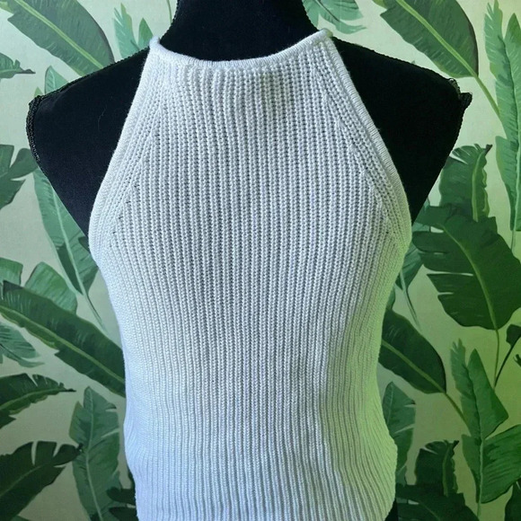 Roxy Knit Colorblock High Neck Sweater Tank Top Size M - Picture 8 of 9